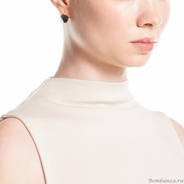 Серьги Katerina Vassou, Happiness, с друзой агата, KV25.1-403170GBLACK черный